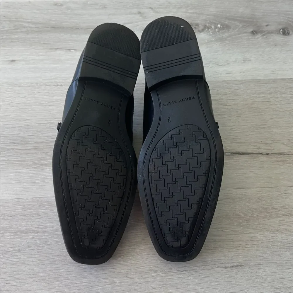 Perry Ellis Portfolio Ultrafoam Dalton 3 Shoes Black 9 EUC